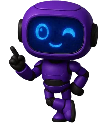 Robot pointing and winking Robot pointing and winking
