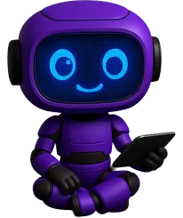 Robot sitting and holding an iPad Robot sitting and holding an iPad